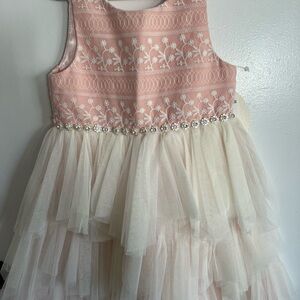 American Princess Blush and Ivory Layered Dress